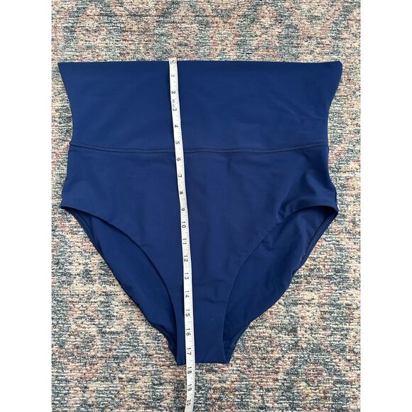 Jets Australia Jetset Fold Down High Waisted Bikini Bottom Pacific Blue NWT 10 - Picture 7 of 10